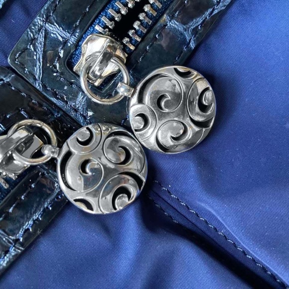 Brighton Navy blue Croc Pattern Bag - Picture 7 of 15